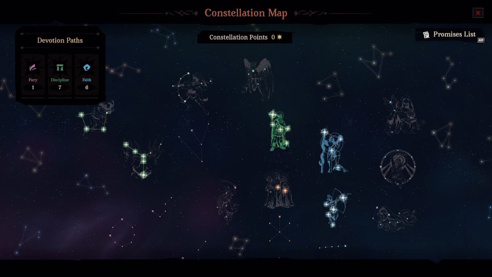 Constellation Map in Hell Clock
